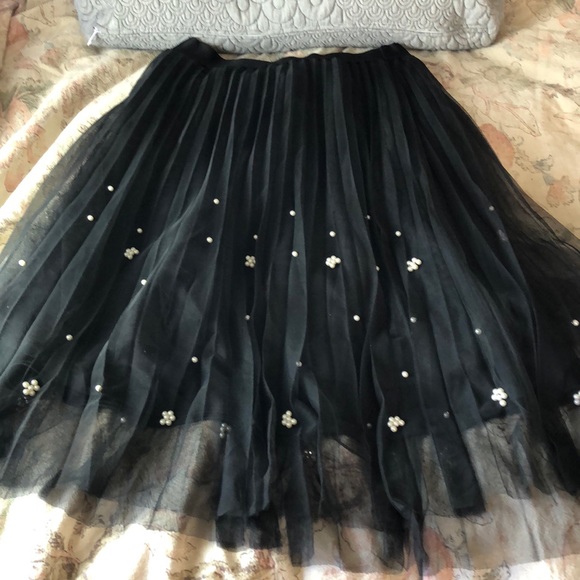 ANTHROPOLOGIE Size Medium EvaFranks Maxi Tulle Pearls Party Ballerina $148 NEW - Picture 10 of 16